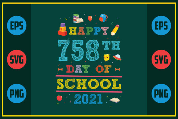 Celebrating 758 Days of School with Embroidery